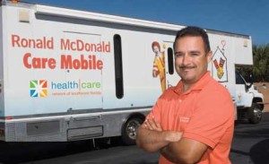 Ronald McDonald Care Mobile Program Coordinator Andy Guiterrez keeps the wheels on the bus rolling to ensure quality healthcare is accessible to all children in Collier County.