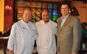 Chef Nadir Sherwani Chef Charles Mereday and Manager Kevin Kaczmarek