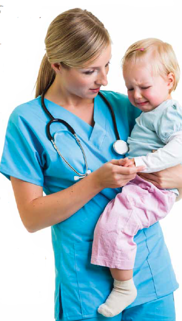 nurse with child