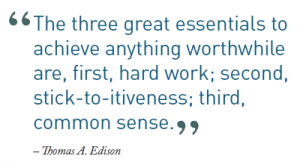 three great essential thomas edison quote