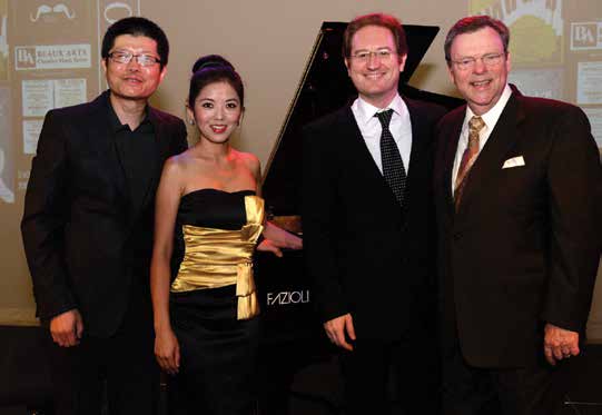 INTERNATIONAL PIANISTS AND FOUNDERS OF THE BEAUX ARTS CHAMBER MUSIC SERIES TAO LIN AND CATHERINE LAN, WITH RAMÓN TEBAR AND DENNIS HANTHORN